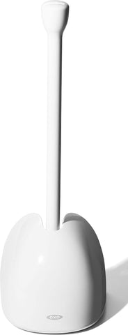 OXO Good Grips front view showing compact plunger and cover for tidy storage