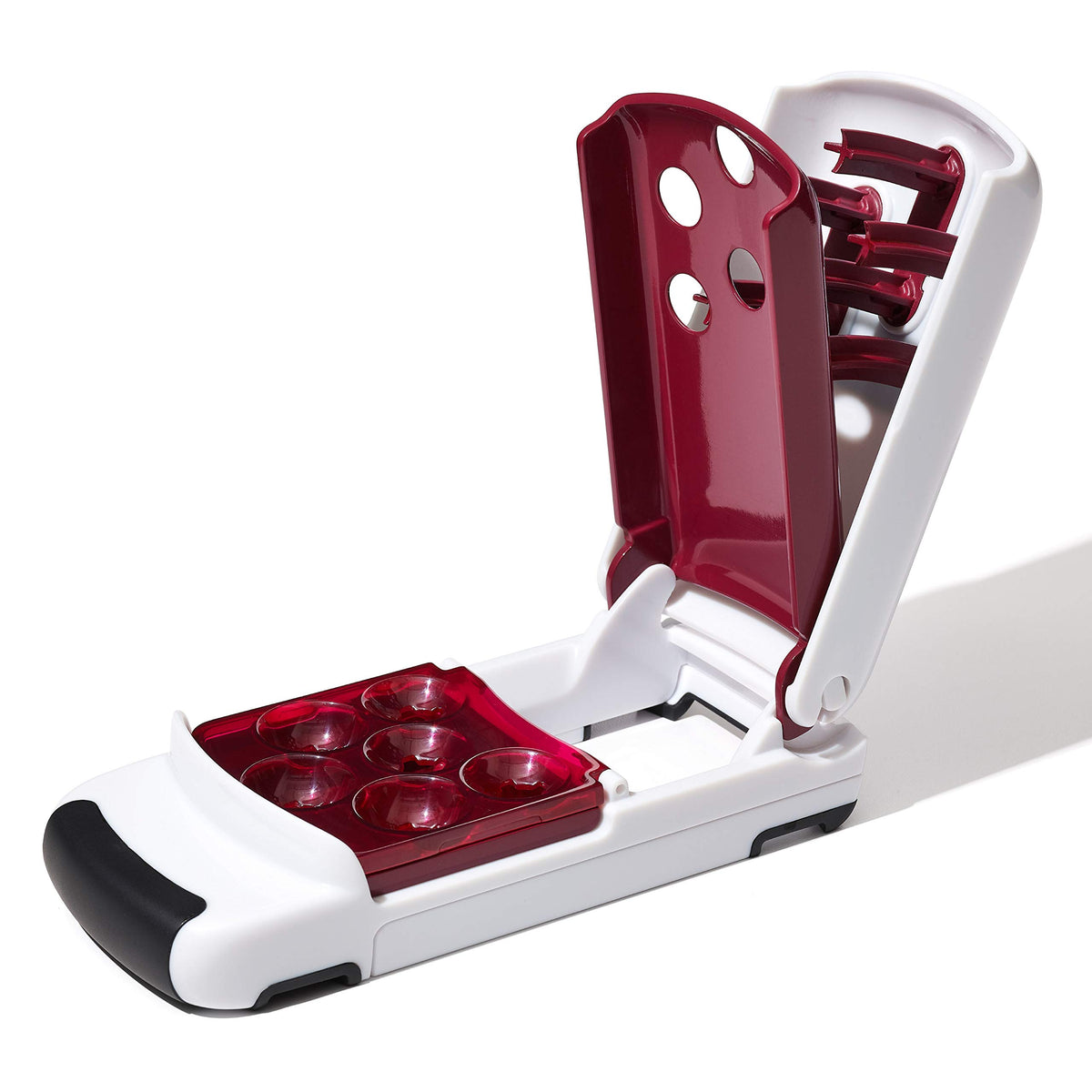 OXO Good Grips front view showing stable pitter and ready-to-use benefit