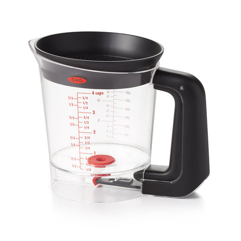 OXO Good Grips 4-cup capacity visible scale showing volume for recipe precision