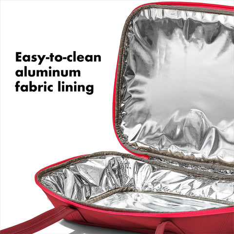 OXO Good Grips reinforced handles close-up, comfortable grip for heavy dishes