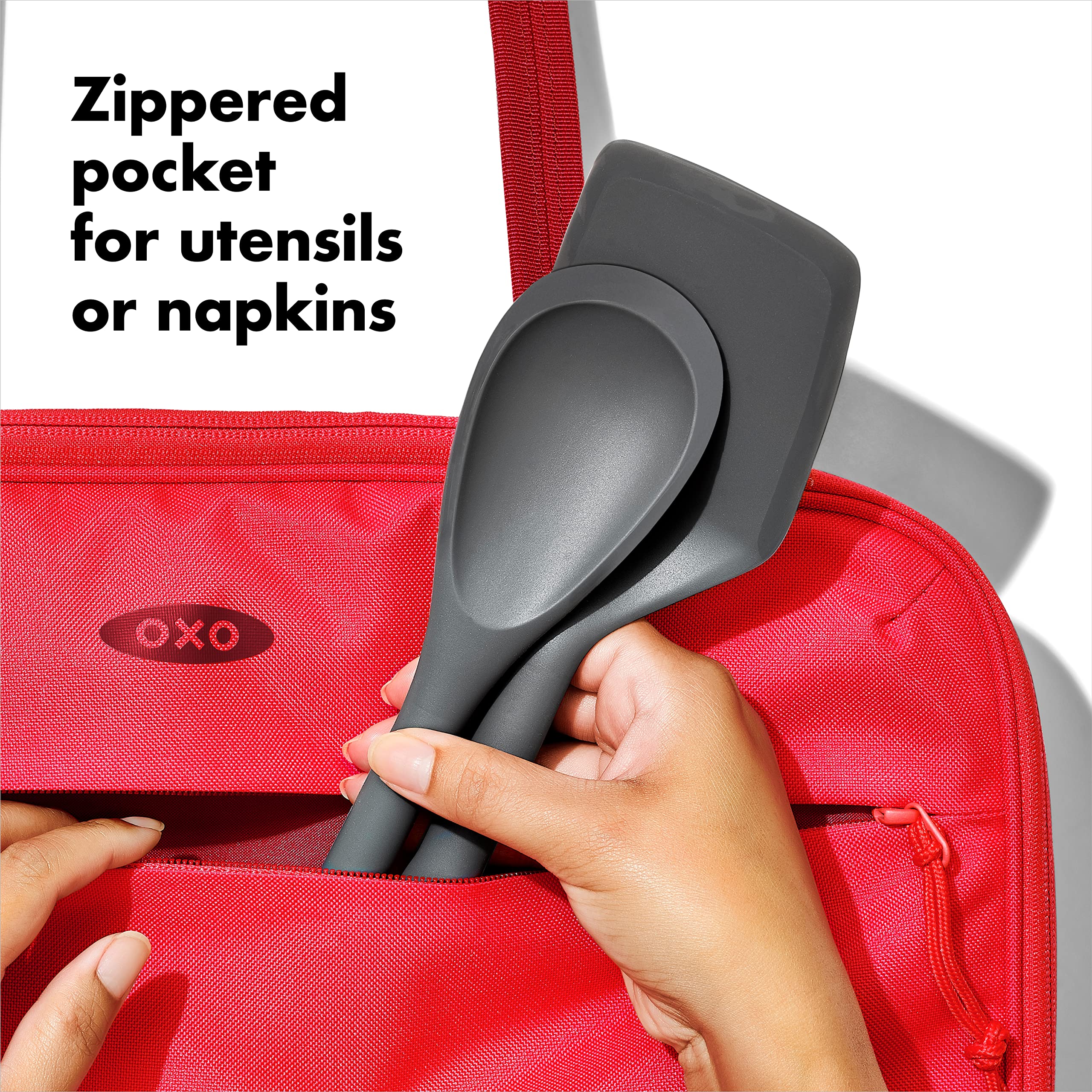 OXO Good Grips aluminum insulated lining detail, helps maintain food temperature