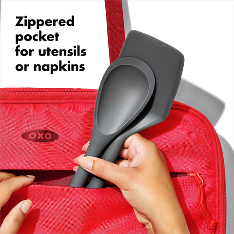 OXO Good Grips aluminum insulated lining detail, helps maintain food temperature