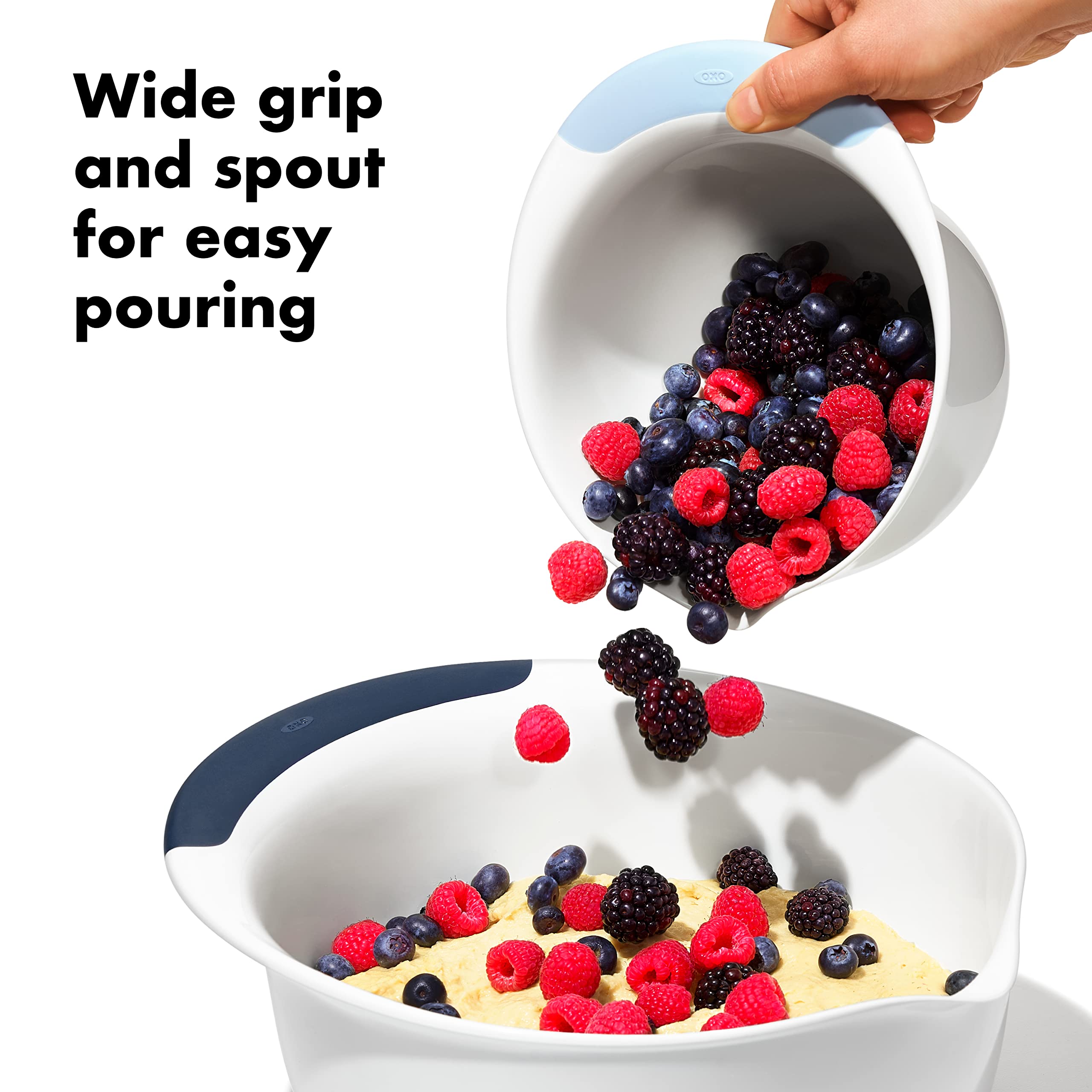 OXO Good Grips non-slip base detail for stable mixing on countertops