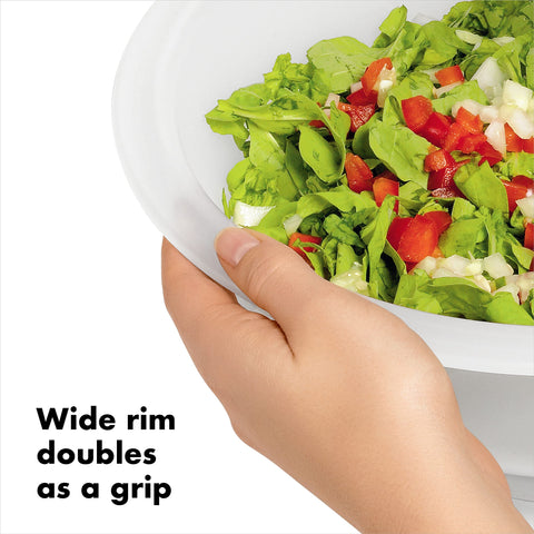 OXO Good Grips prepared salad in bowl illustrating fast family-sized servings