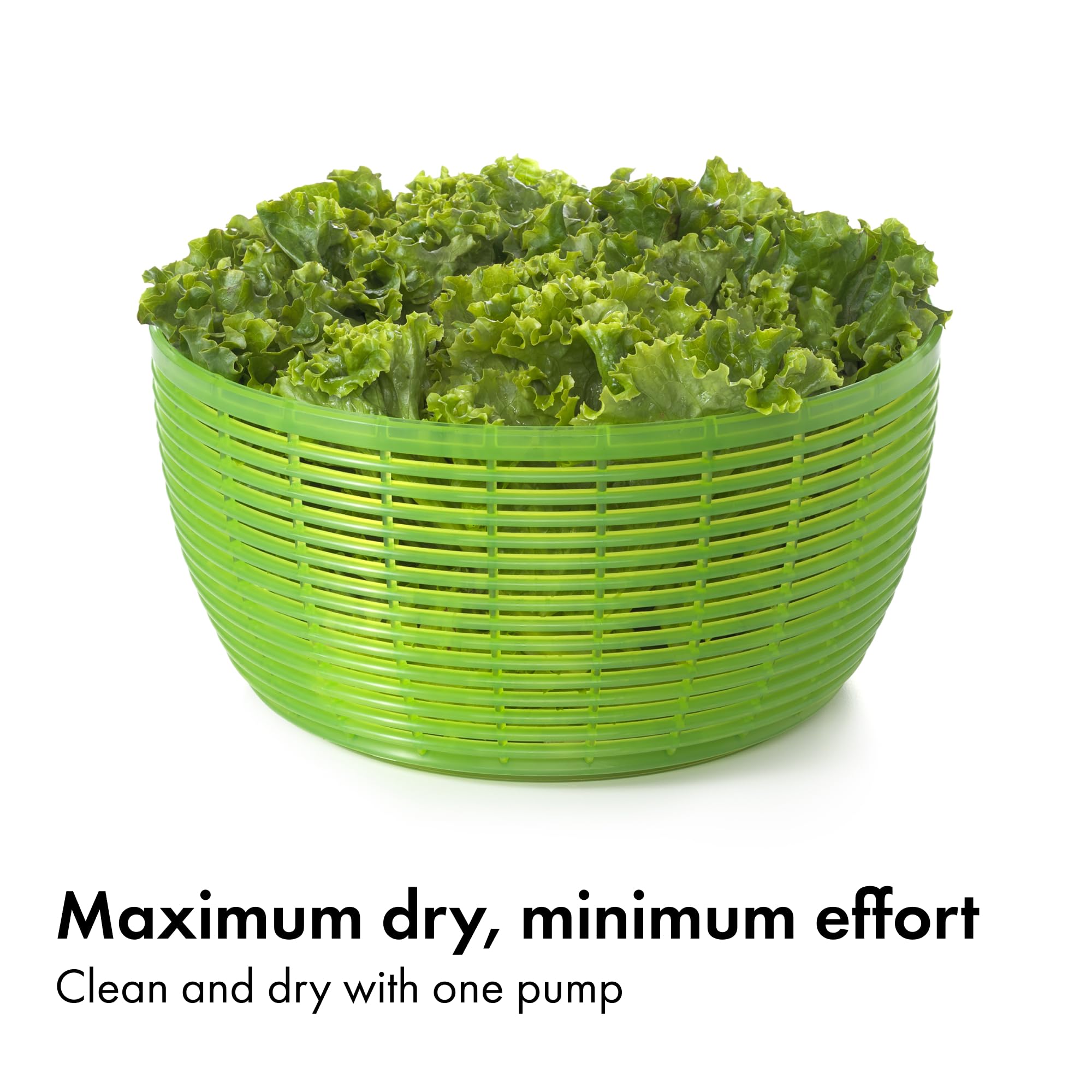 OXO Good Grips basket closeup showing perforations for quick draining