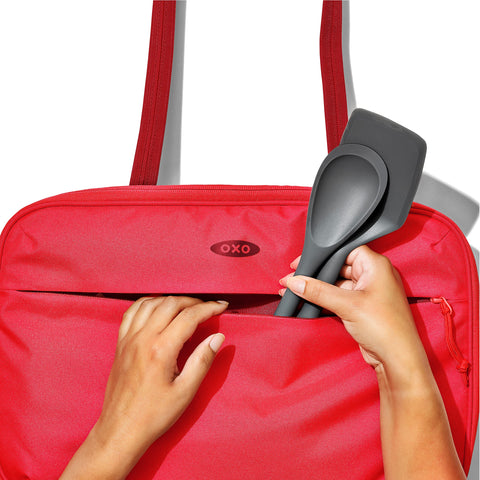 OXO Good Grips side profile displaying internal depth, shows capacity for casserole dishes