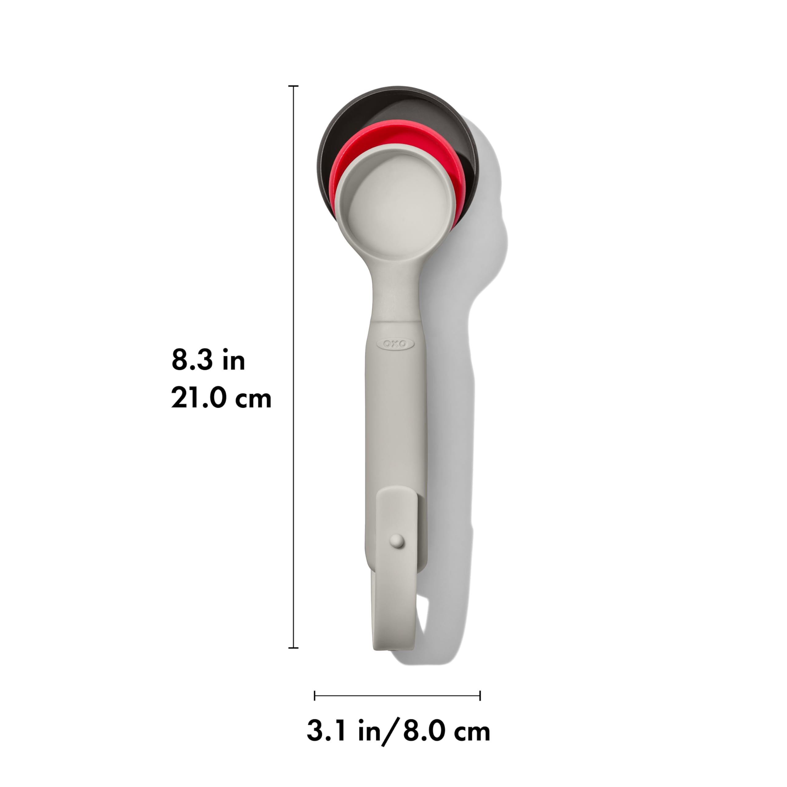 OXO Good Grips beside measuring spoons showing scale and precise portion sizes