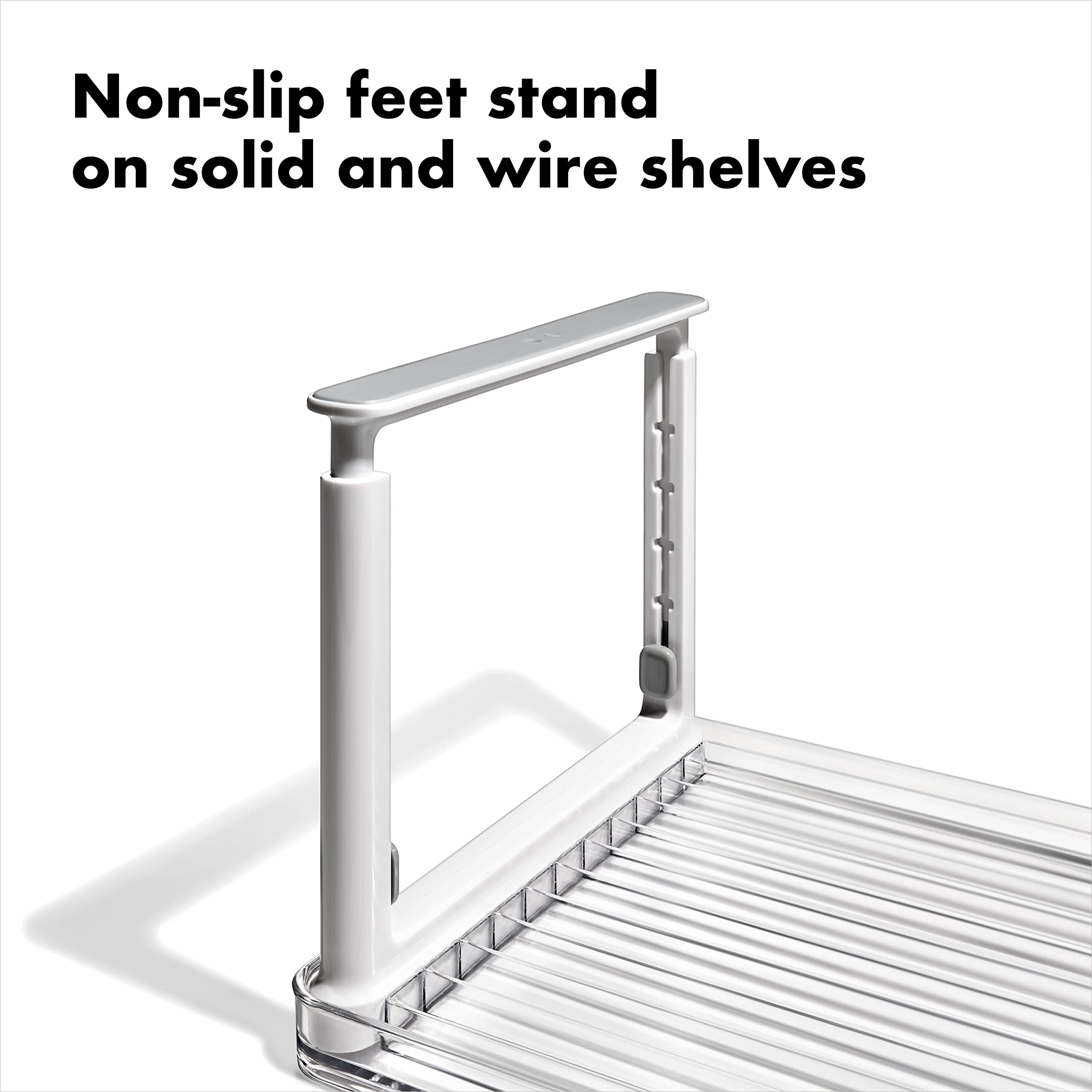 OXO Good Grips platform texture detail highlighting sturdy, wipeable surface