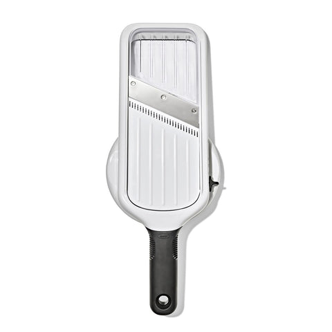 OXO mandoline clear runway close-up improving visibility and precise placement benefit