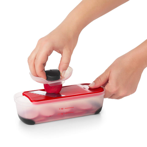 OXO Good Grips blades stored inside container for safe compact storage