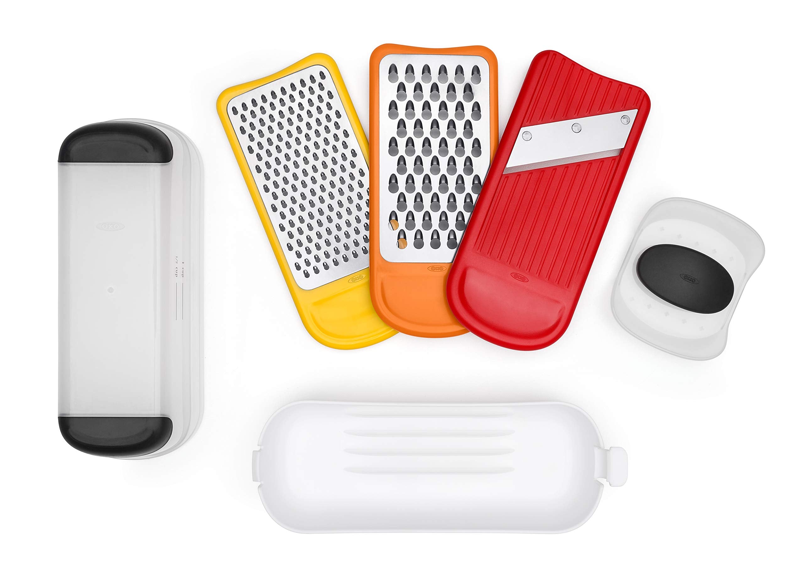 OXO Good Grips non-slip feet on container keeping the tool stable during use