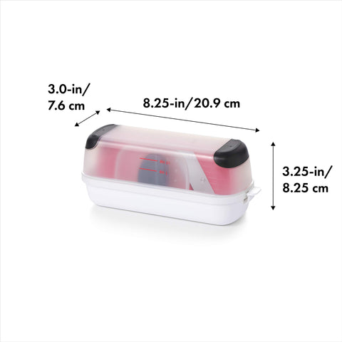 OXO Good Grips mini slicer closeup blade delivering consistent uniform slices