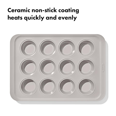 OXO Good Grips rim and rolled-edge detail showing secure grip and structural strength benefit