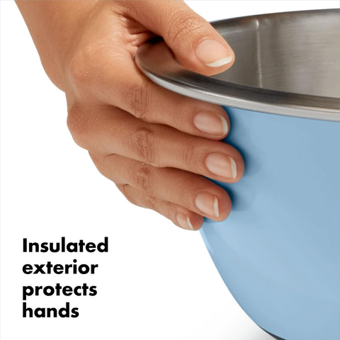 OXO non-skid base detail showing stability benefit during mixing