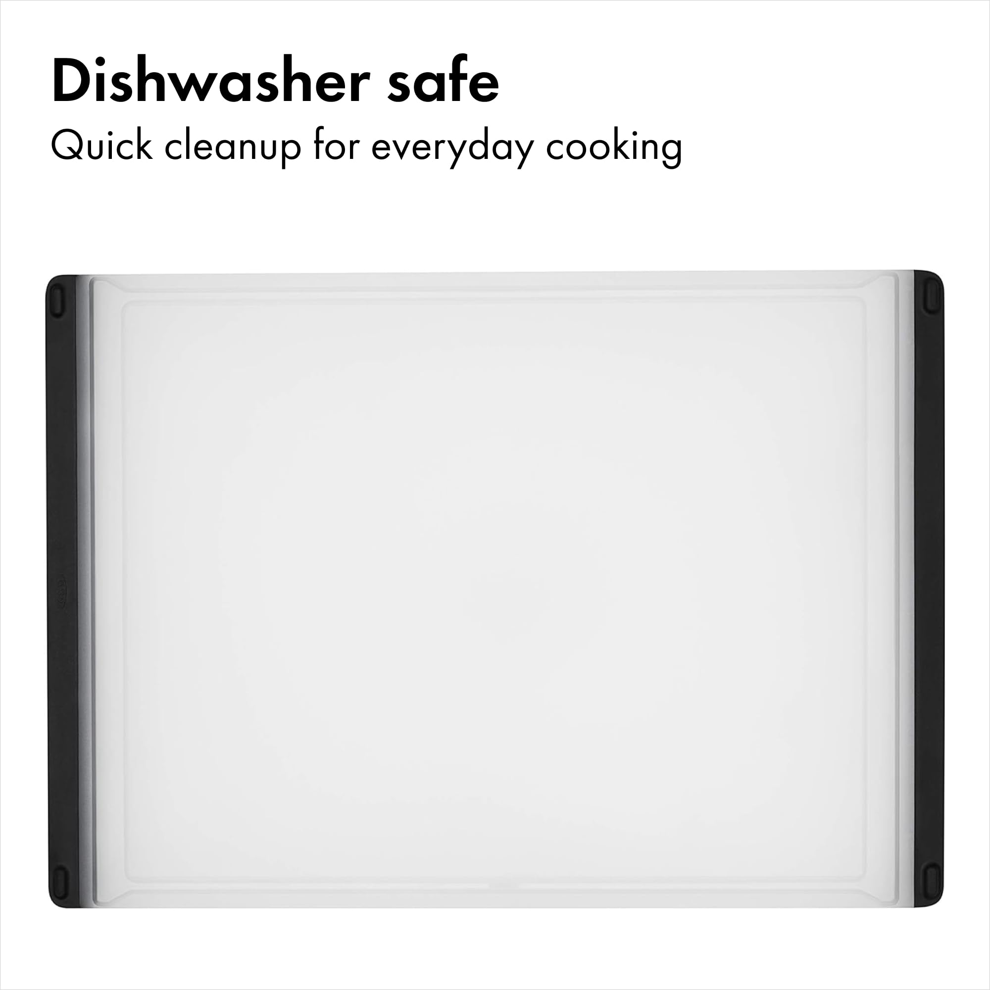 OXO non-slip feet gripping countertop for safer chopping