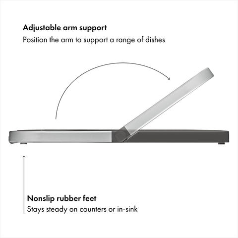 OXO rubber non-slip feet on countertop providing stable, slip-resistant benefit