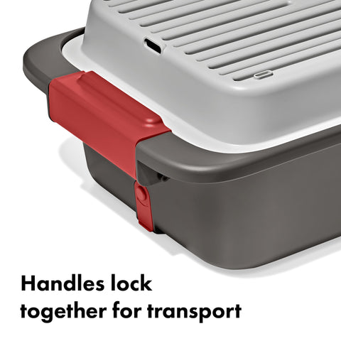 OXO drying rack grooves close-up improving airflow to speed up drying