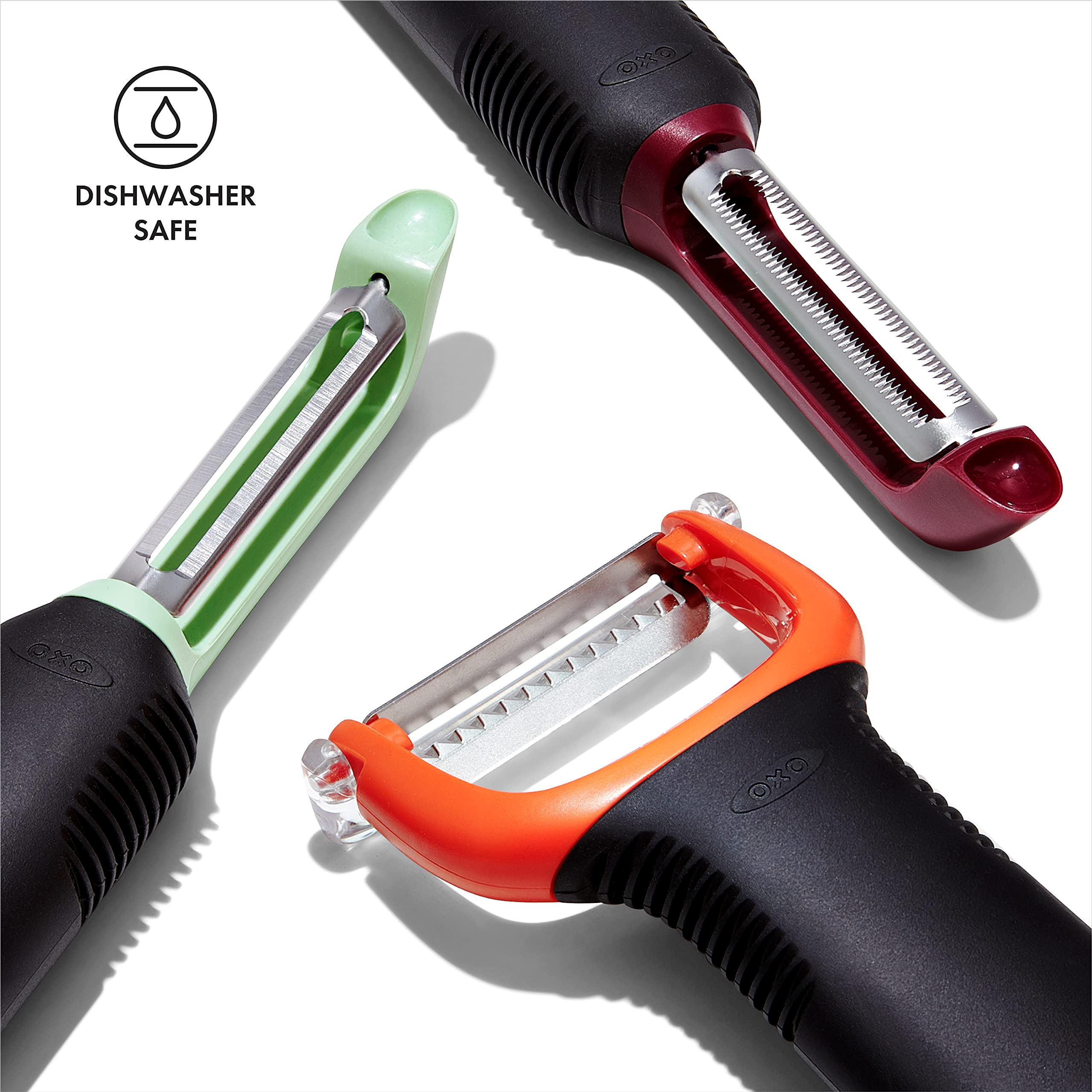 OXO Good Grips handle detail showing non-slip comfort