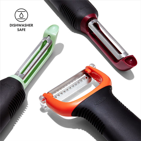 OXO Good Grips handle detail showing non-slip comfort