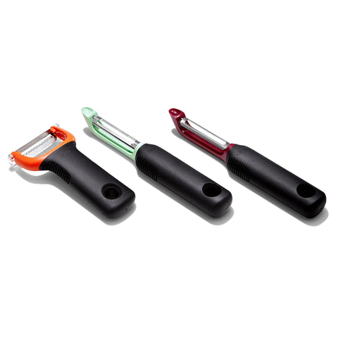 OXO peelers on kitchen counter ready for meal prep convenience