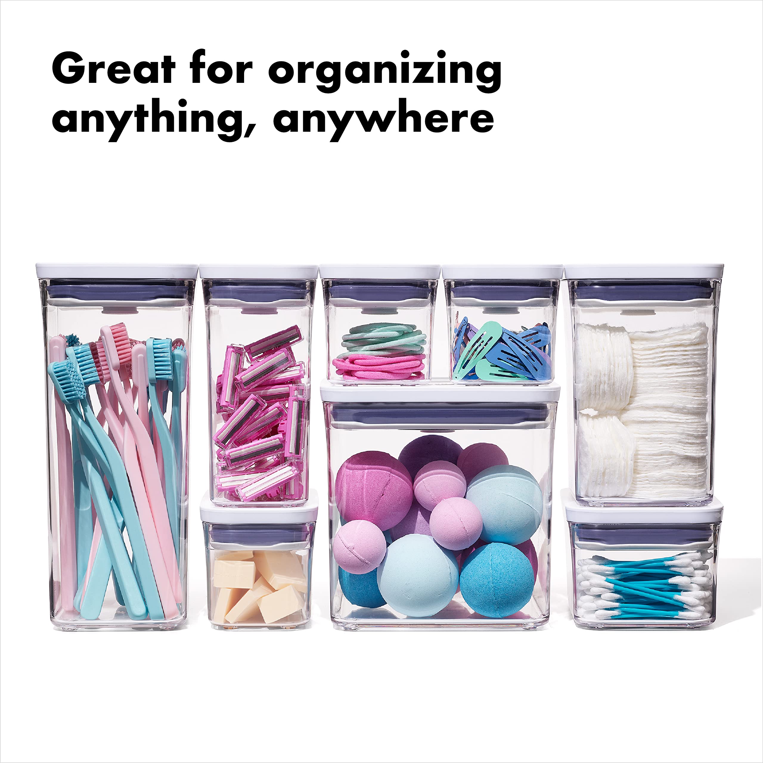 OXO Good Grips POP interior curved corners for smooth scooping and minimal waste