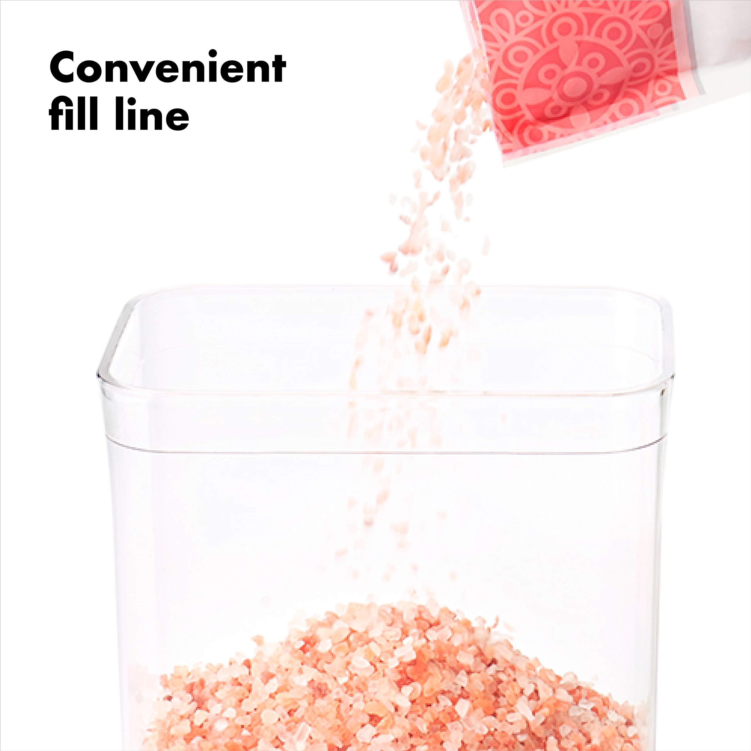 OXO Good Grips POP lined up to compare sizes and match storage needs quickly
