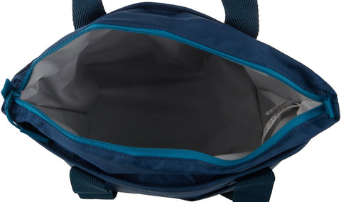 OXO tote on commuter bench with containers, convenient portable lunch