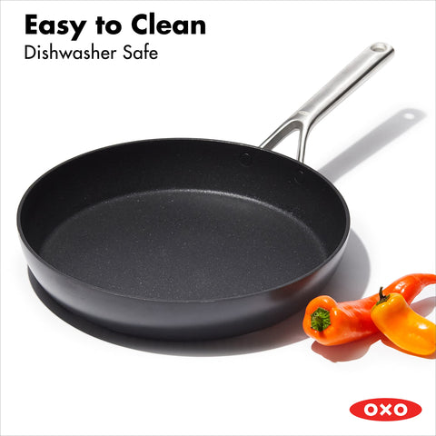 OXO professional 12" being loaded into dishwasher for effortless cleanup