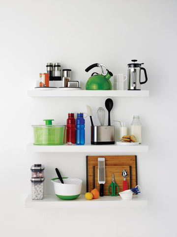 OXO upside-down refill position, demonstrates stable mess-free refill benefit