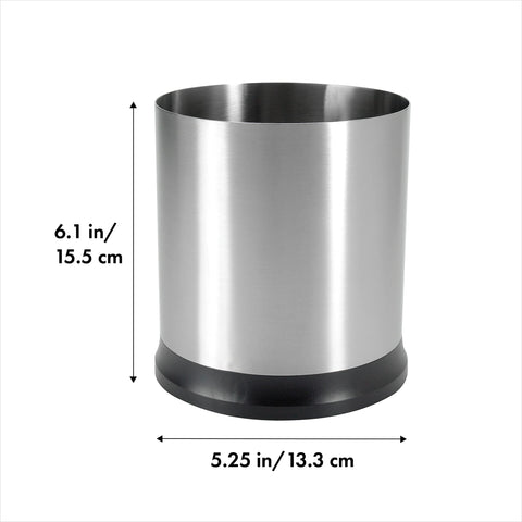 OXO rotating utensil holder top view showing three compartments for quick tool access