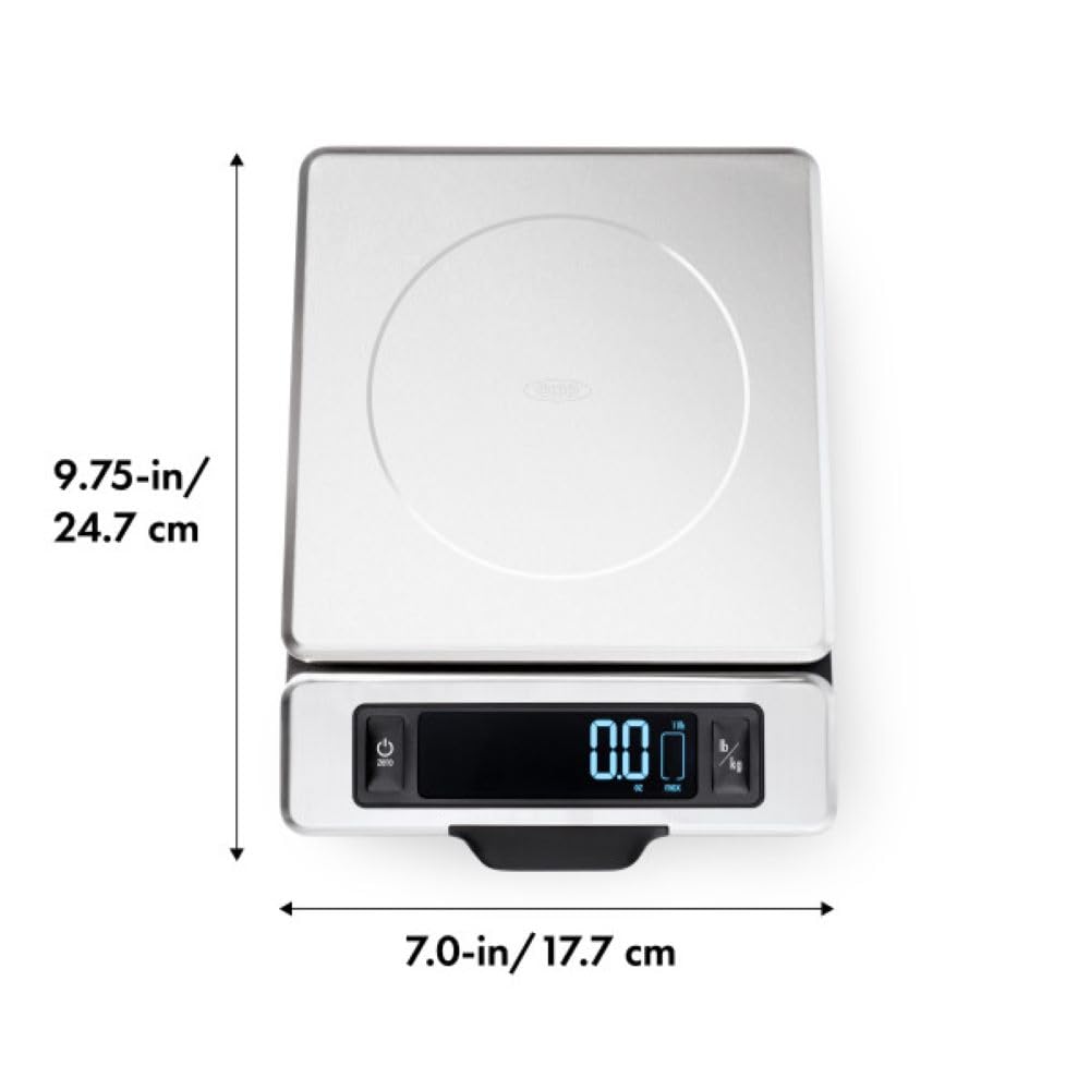 OXO size comparison with hand, compact footprint for small kitchens
