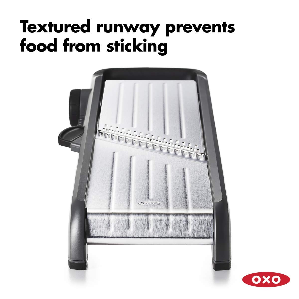 OXO soft non-slip handle detail providing comfortable secure grip