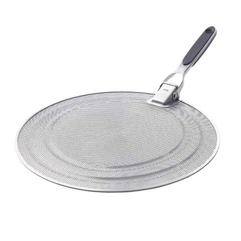 OXO Good Grips front view showing perforated stainless steel protecting stove