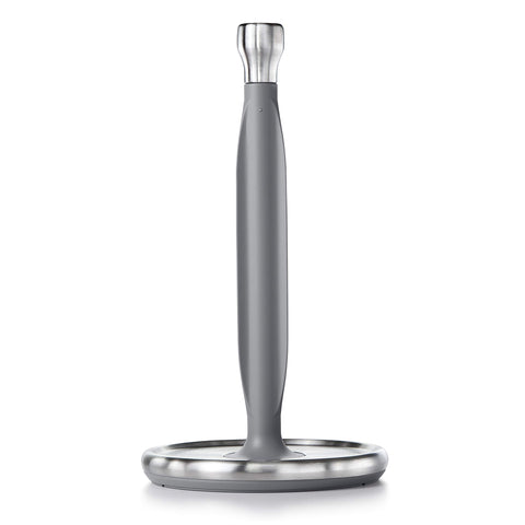OXO Good Grips front view showing sleek stainless steel and stable base, stylish and practical
