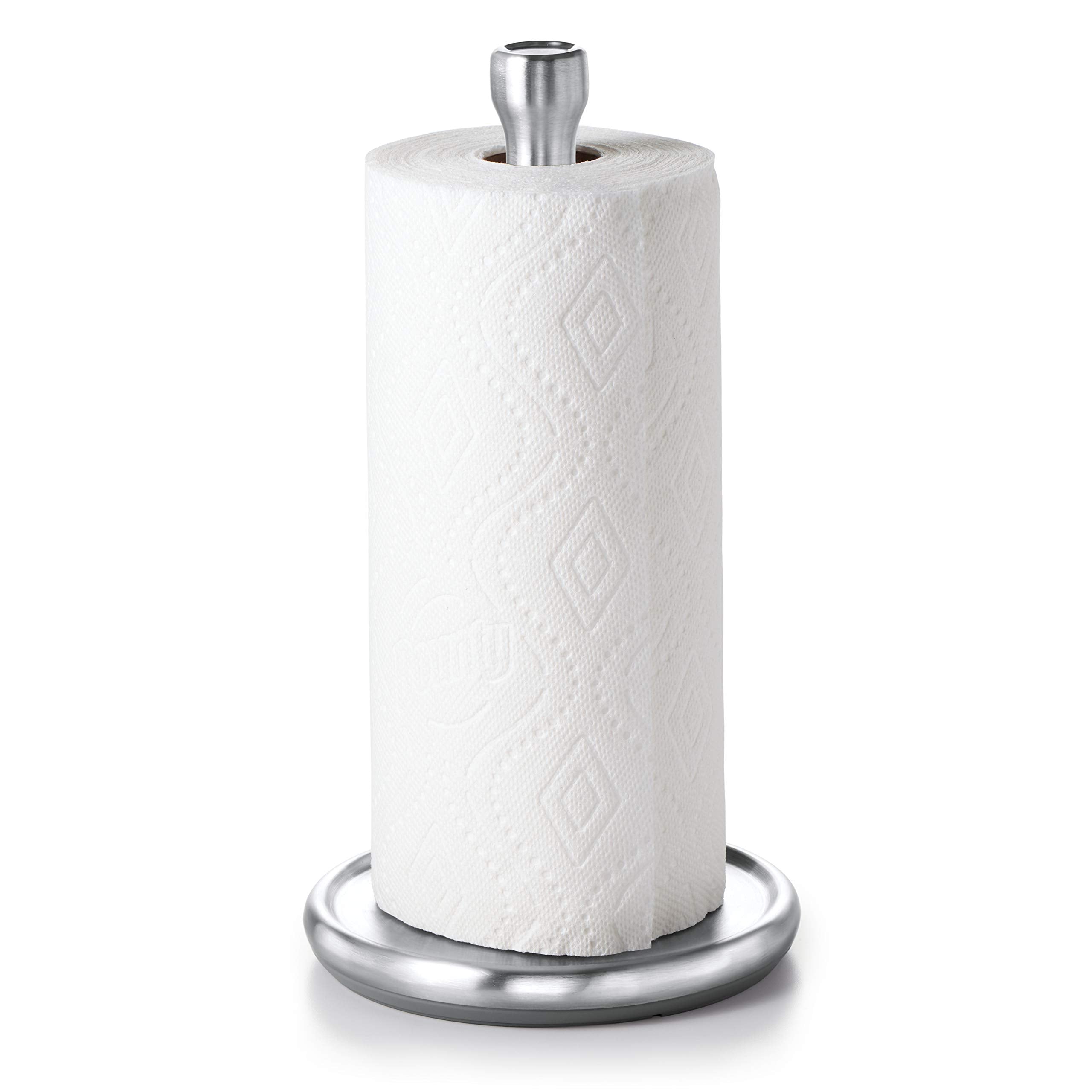OXO Good Grips on bathroom counter holding a roll, neat and functional in small spaces