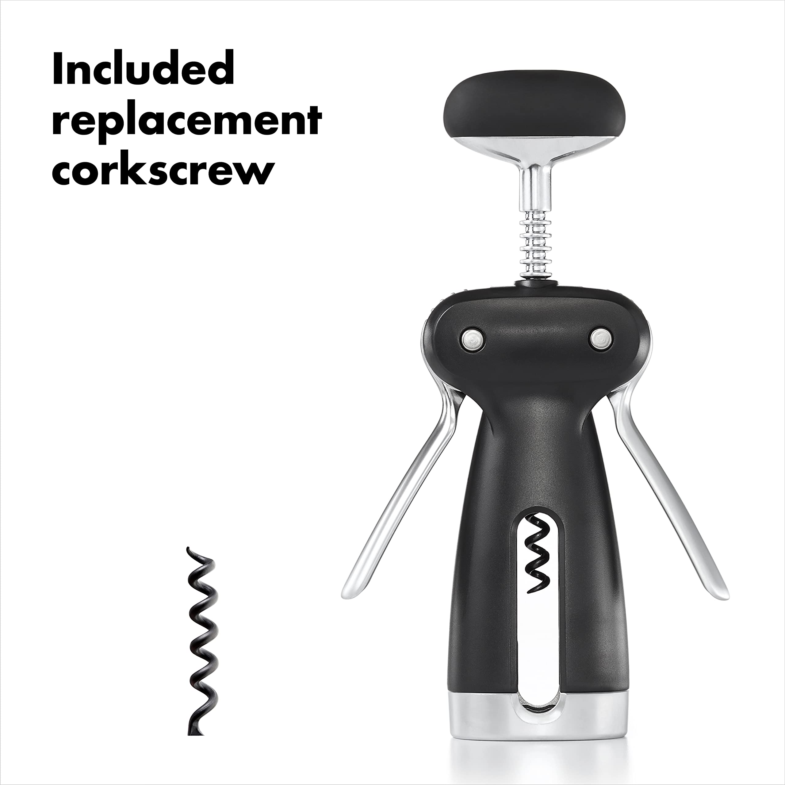 OXO close-up of coated non-stick screw, smooth penetration benefit