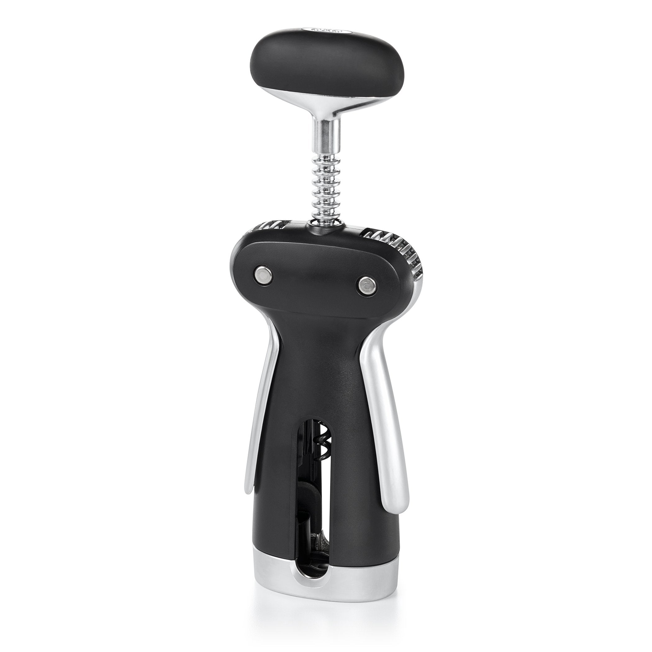OXO shown in hand for scale, comfortable grip and control benefit