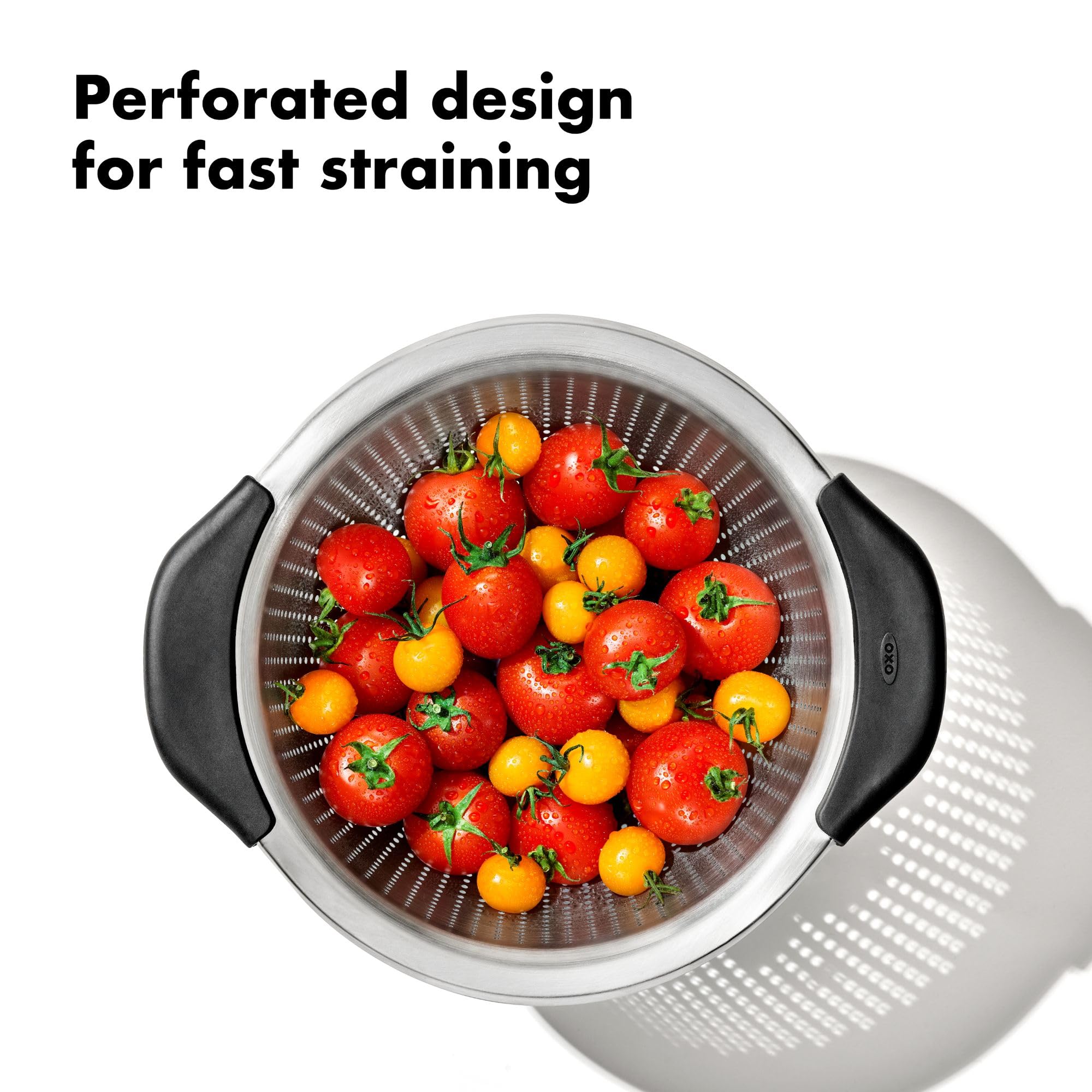 OXO Good Grips nested in stainless mixing bowl showing compact storage benefit