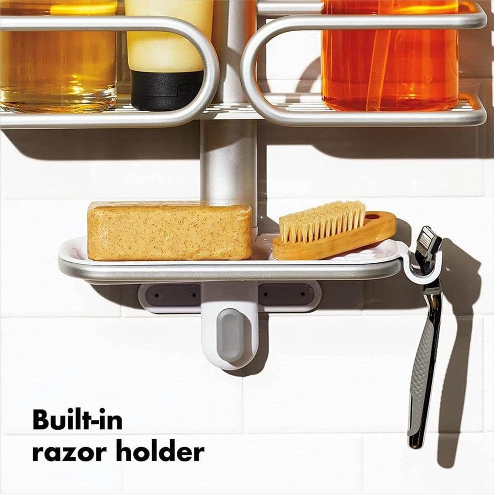 OXO suction cup attached to tile adding stability and preventing wobble