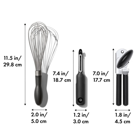 OXO swivel peeler blade close-up showing sharp stainless steel efficiency
