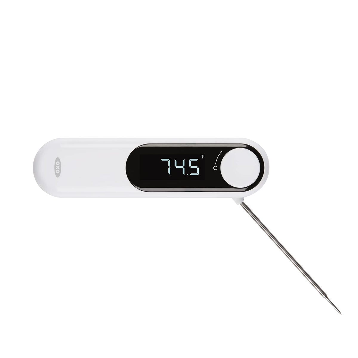 OXO Good Grips front view showing compact thermometer for fast readings