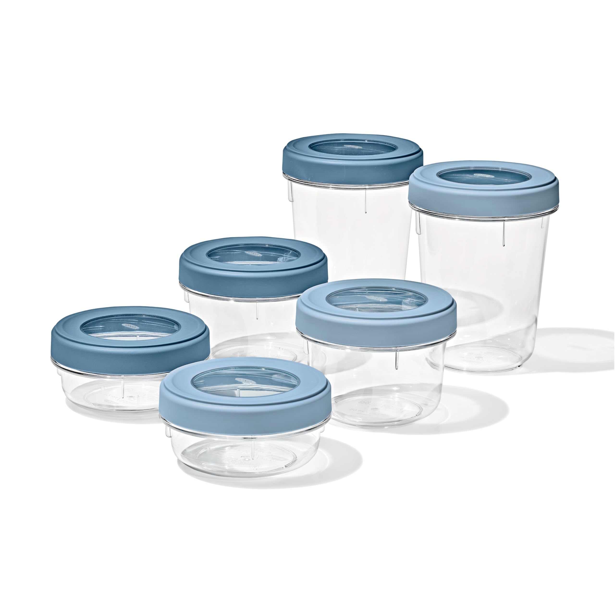 OXO containers in fridge keeping leftovers organized and visible