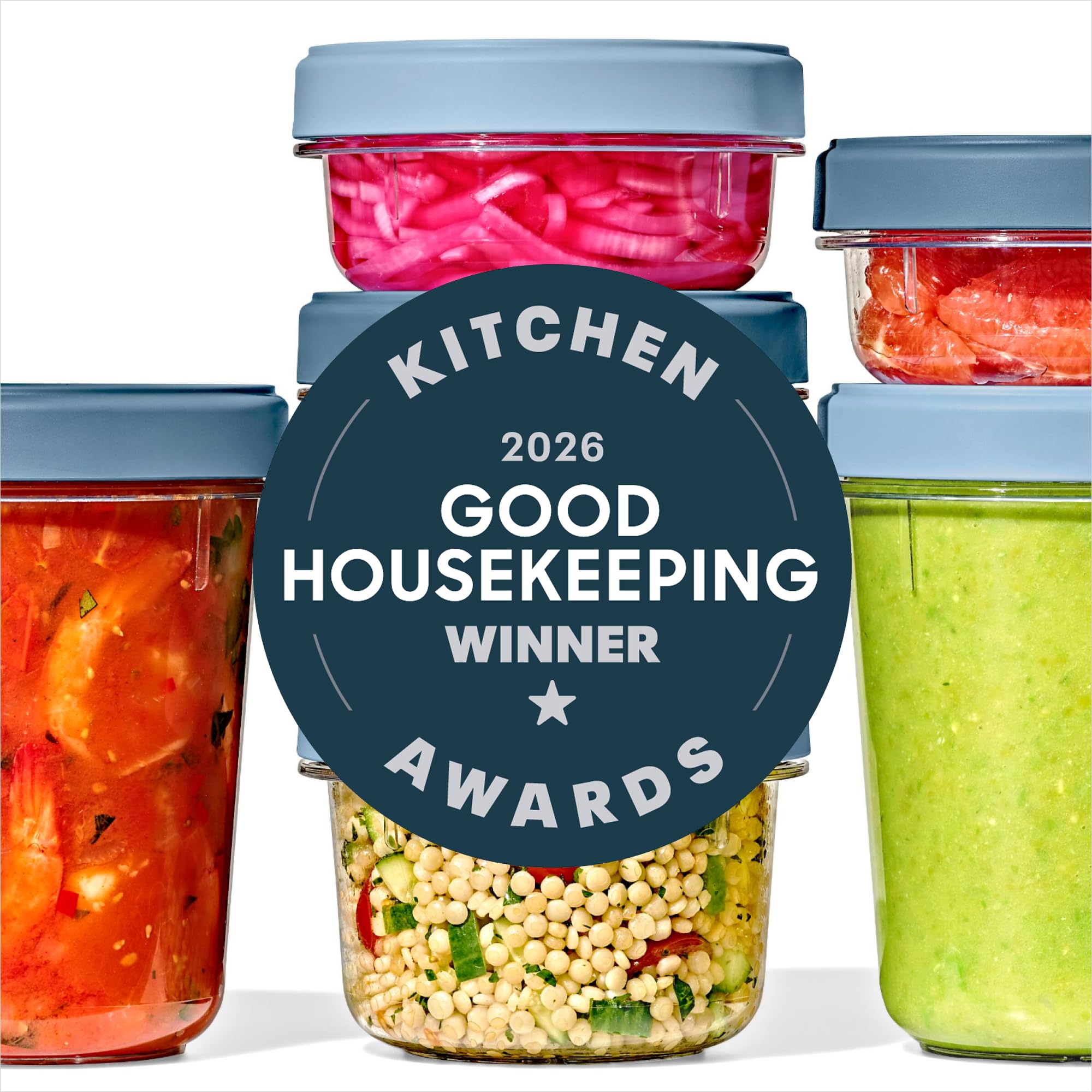 OXO lid close-up with soft-touch twist grip for easy opening