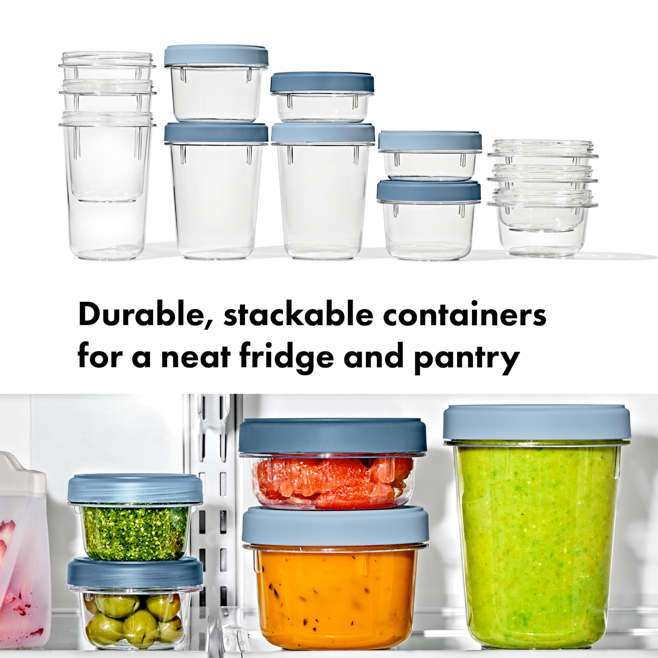 OXO nested containers demonstrating compact storage benefit
