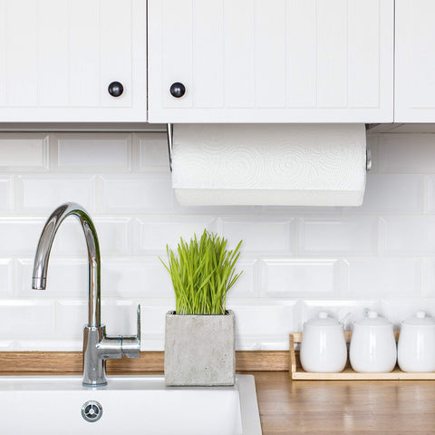 OXO under-cabinet installation in kitchen saving counter space and increasing reachability