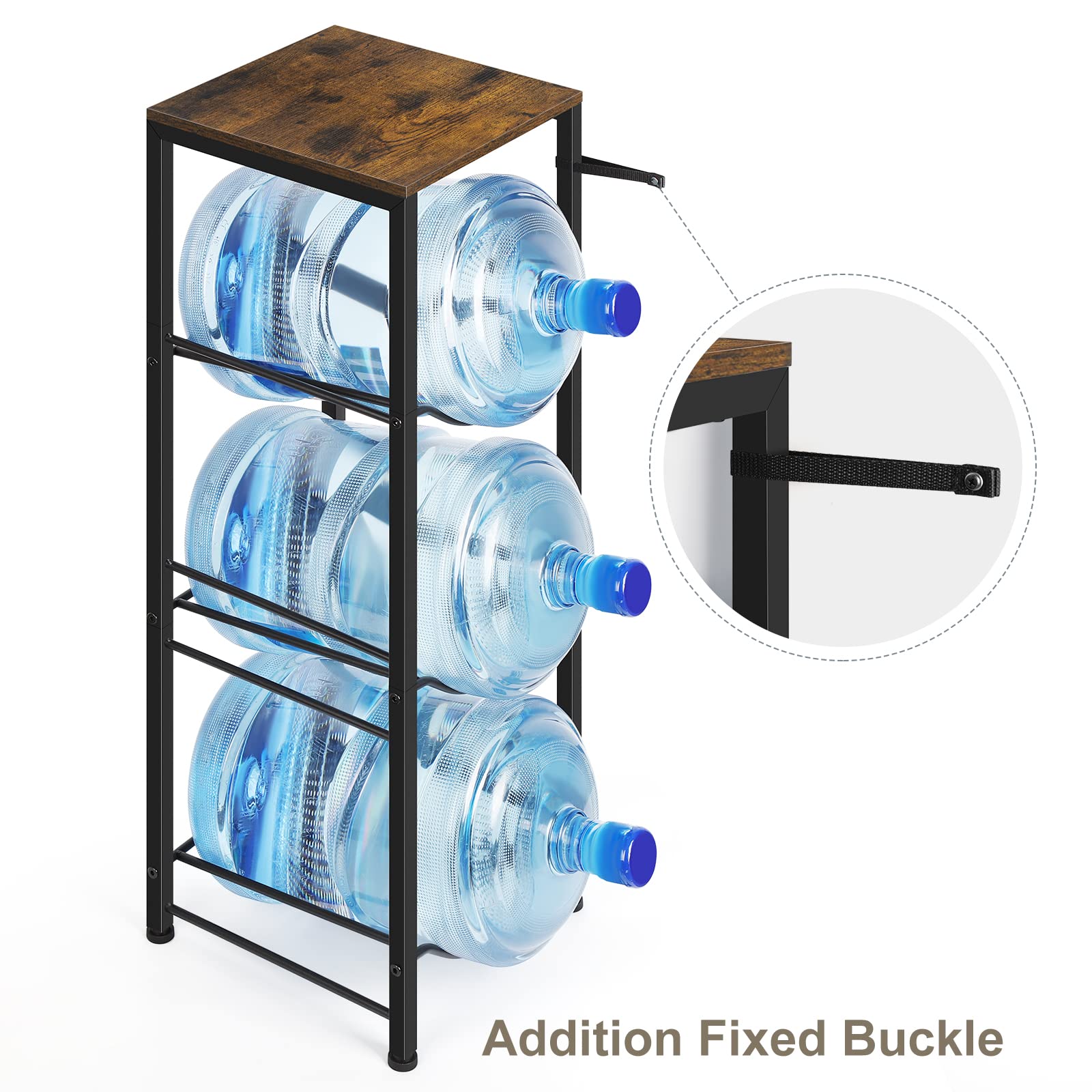 OYEAL close-up of shelf edge and steel support for stable bottle placement