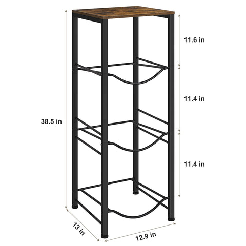 OYEAL side profile showing rustic brown board and black metal frame durability