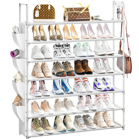 OYREL front view of 7-tier shoe rack showing large capacity and tidy storage