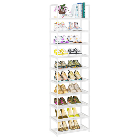 OYREL front view fully assembled showing organized shoes and compact storage