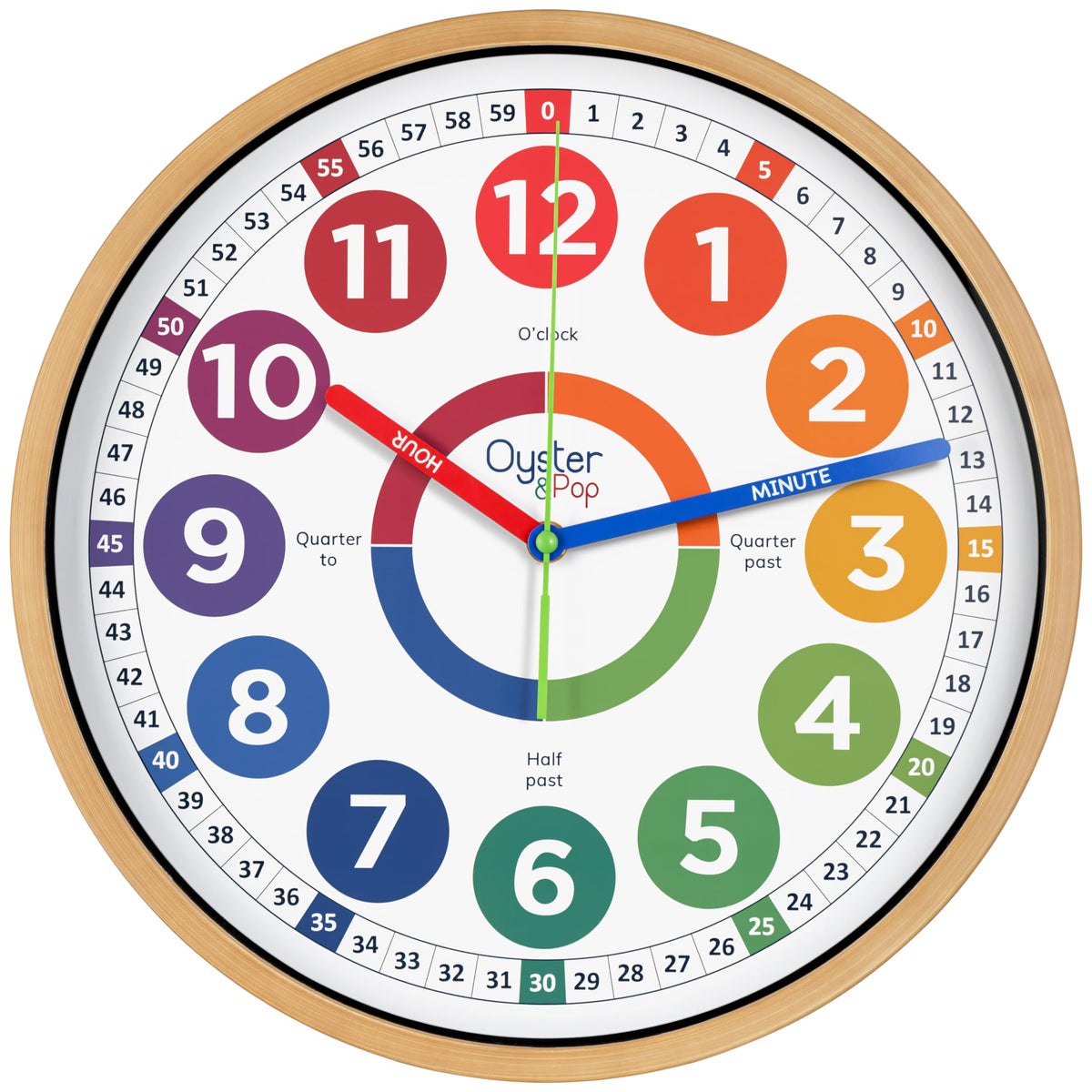 Oyster&Pop front face large 14-inch clock, easy-to-read from distance